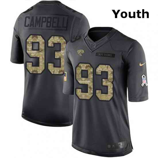 Youth Nike Jacksonville Jaguars 93 Calais Campbell Limited Black 2016 Salute to Service NFL Jersey